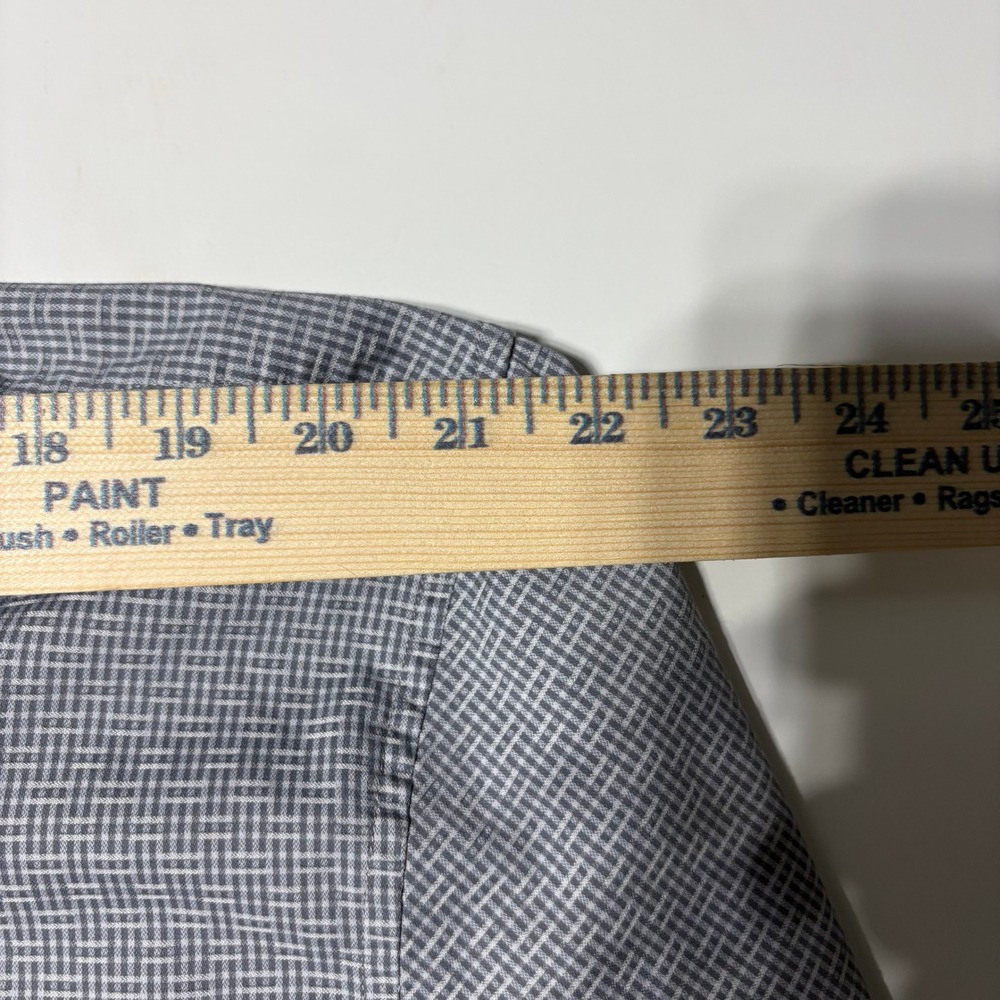 Tommy Bahama Sarasota Stretch Mens XXL Grey White Grid Long Sleeve Button Shirt - Picture 6 of 15